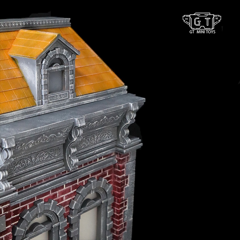 GT Mini Toys 擺拍建築系類 白紅牆體 灰色屋頂 Mini001A2 場景 地台 - view 7