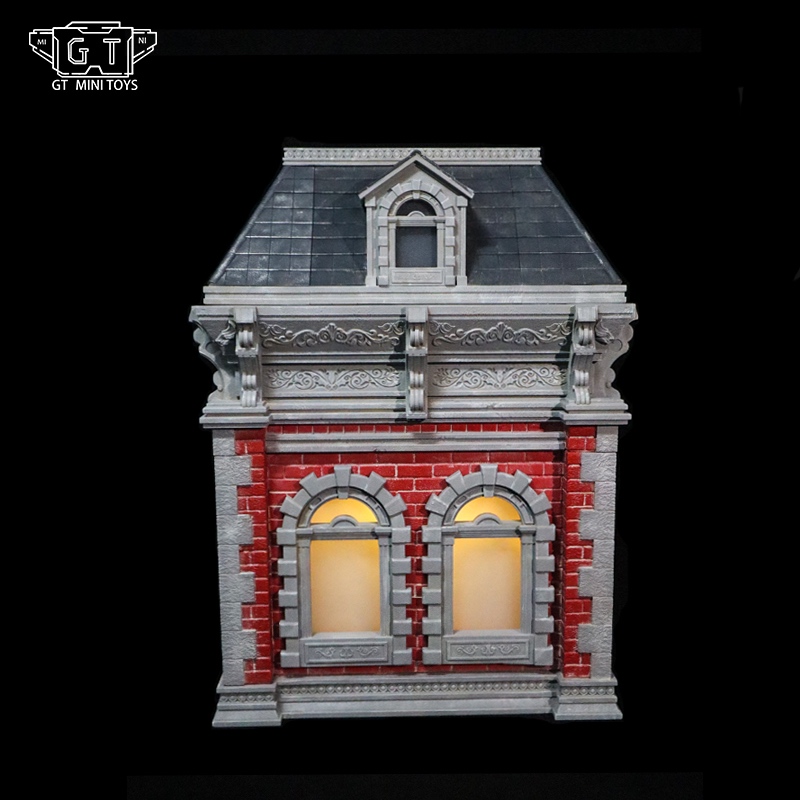 GT Mini Toys 擺拍建築系類 白紅牆體 灰色屋頂 Mini001A2 場景 地台 - view 6
