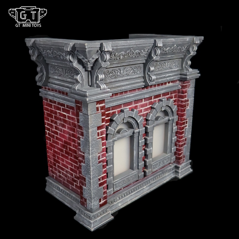 GT Mini Toys 擺拍建築系類 灰紅牆體 Mini001B1 場景 地台 - view 4