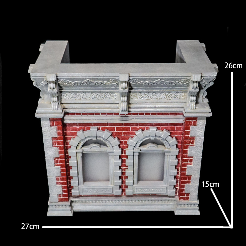 GT Mini Toys 擺拍建築系類 灰紅牆體 Mini001B1 場景 地台 - view 2