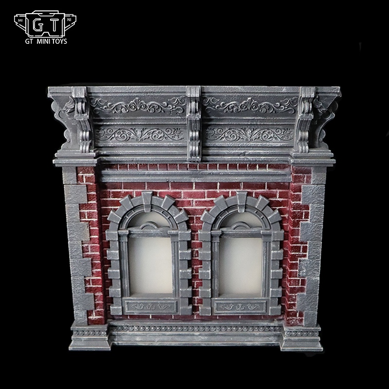 GT Mini Toys 擺拍建築系類 灰紅牆體 Mini001B1 場景 地台 - view 3