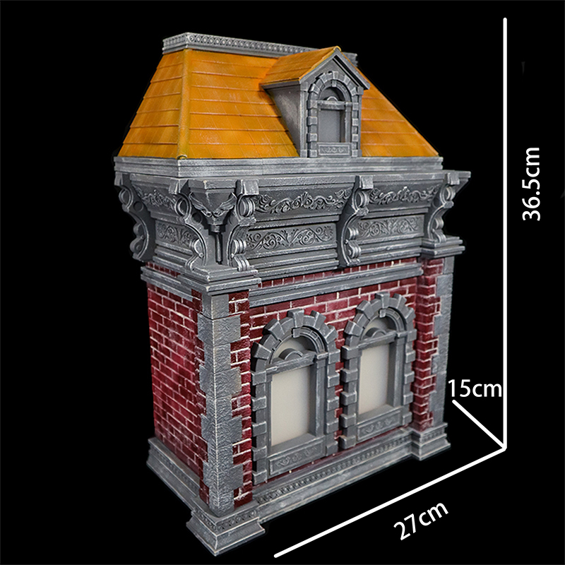 GT Mini Toys 擺拍建築系類 灰紅牆體 橙色屋頂 Mini001B2 地台 場景 - view 4
