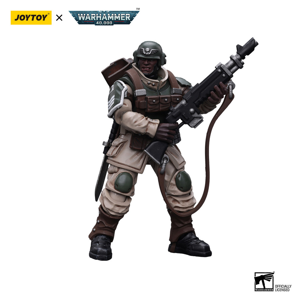 Astra Militarum Cadian Command Squad Veteran with Regimental Standard - view 5