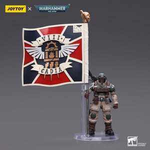 Astra Militarum Cadian Command Squad Veteran with Regimental Standard - Premium action figure - $0.00