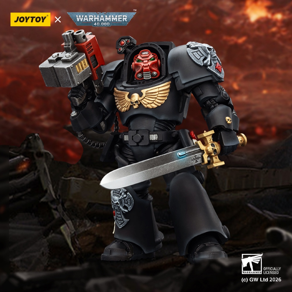 Black Templars Terminator 1 with Power Sword and Storm Bolter - main product image