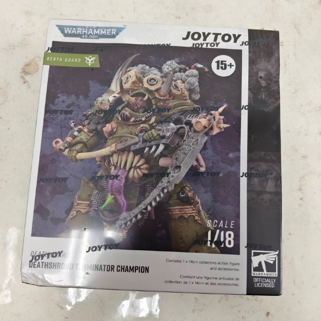 Death Guard Deathshroud Terminator Champion with Manreaper and Plaguespurter Gauntlets - main product image