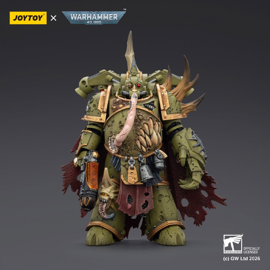 Death Guard Plague Marine Champion with Plasma Pistol and Power Fist - view 2