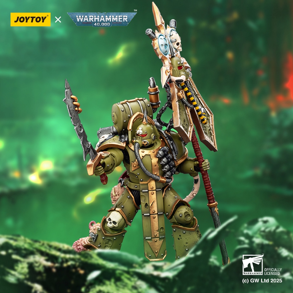 Death Guard Plague Marine Icon bearer with Boltgun and Plague knife - main product image