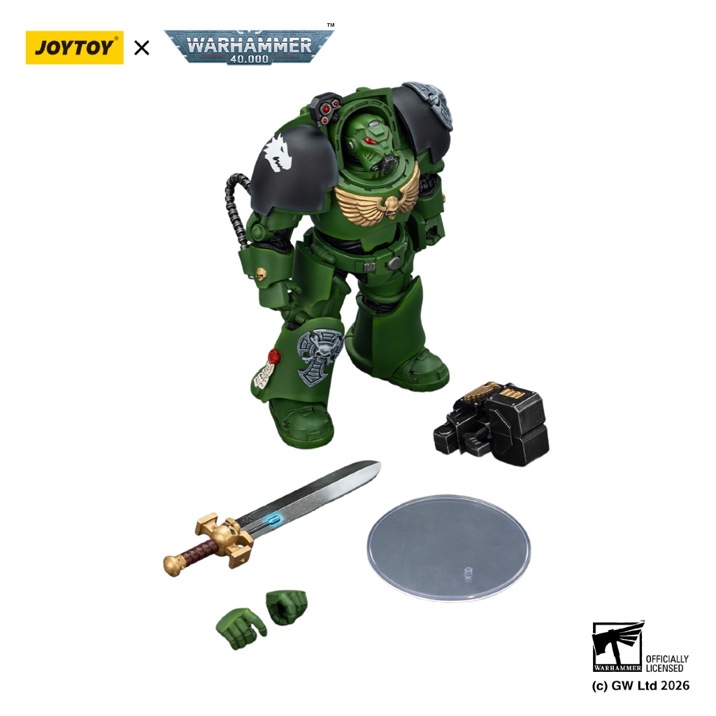Salamanders Terminator 1 with Power Sword and Storm Bolter - view 7