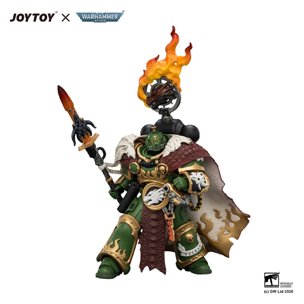Salamanders Vulkan He'stan, the Forgefather with the Spear of Vulkan and the Gauntlet of the Forge - view 5