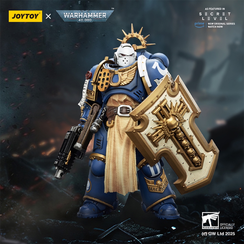 Ultramarines Levantus with Power Sword, Stormshield and Bolt Pistol - view 2