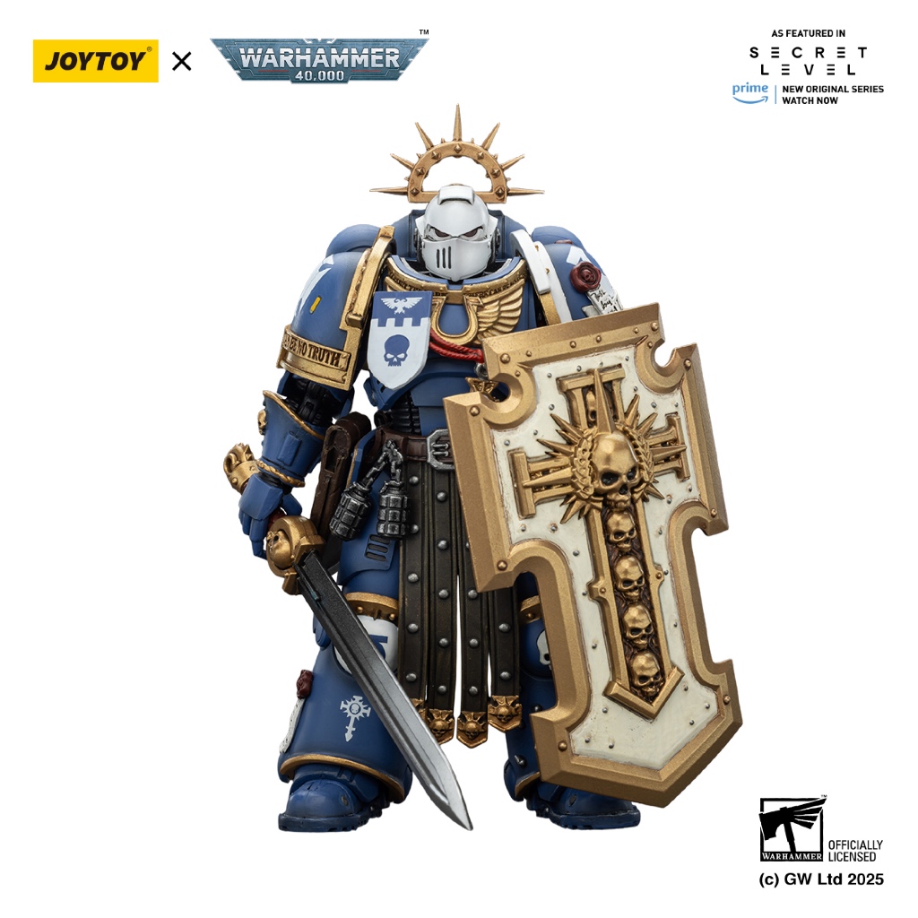 Ultramarines Torvald with Power Sword, Stormshield and Bolt Pistol - view 3