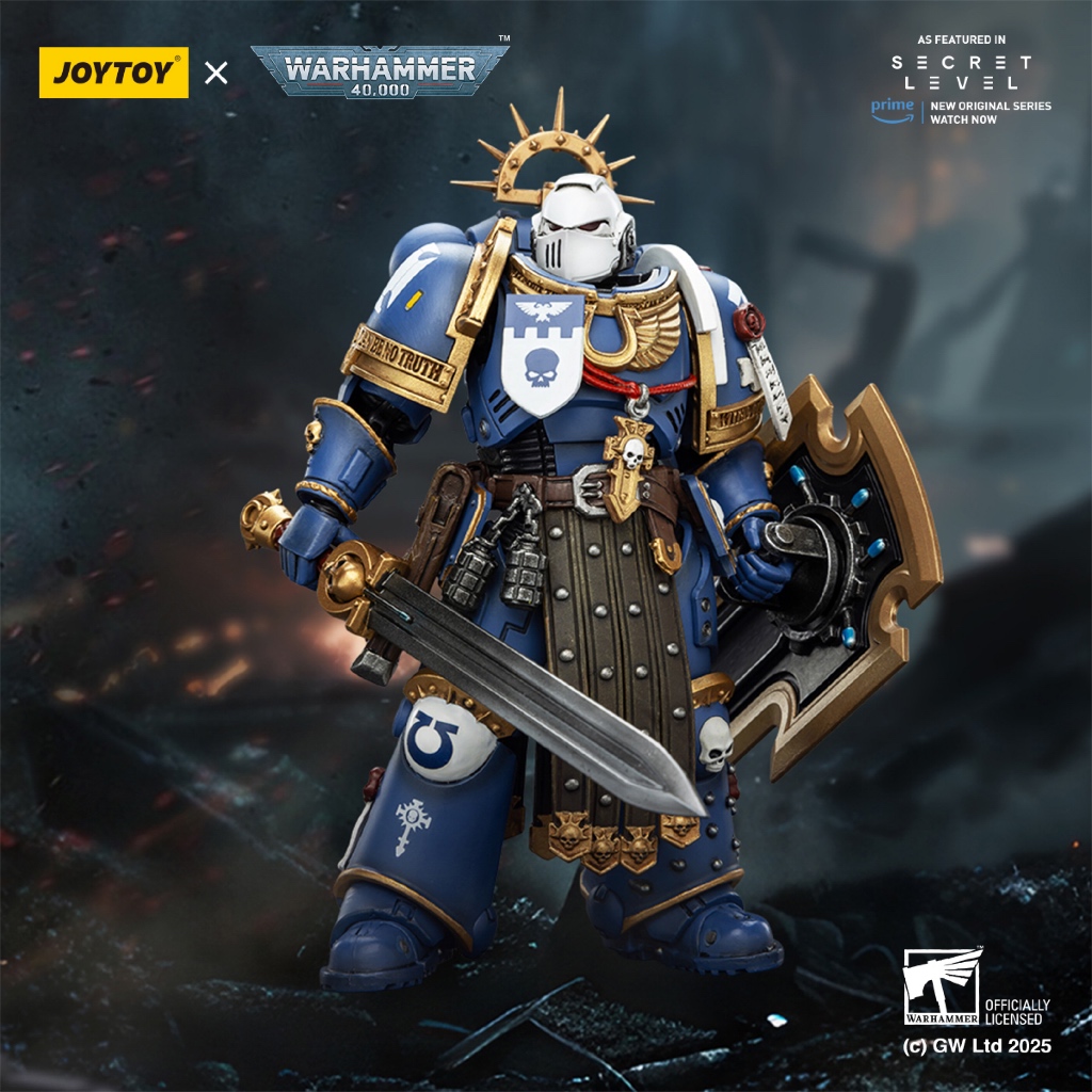 Ultramarines Torvald with Power Sword, Stormshield and Bolt Pistol - view 2