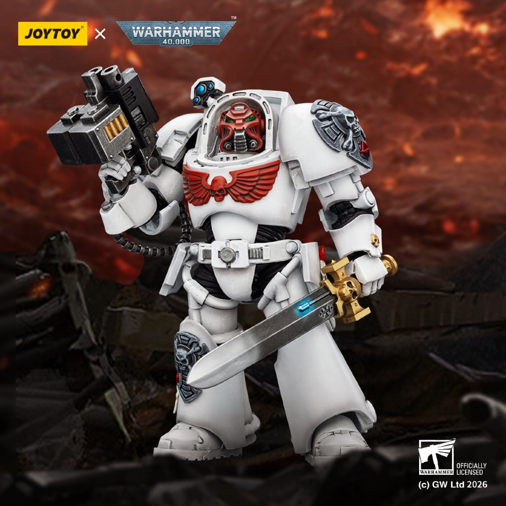 White Scars Terminator 1 with Power Sword and Storm Bolter - main product image