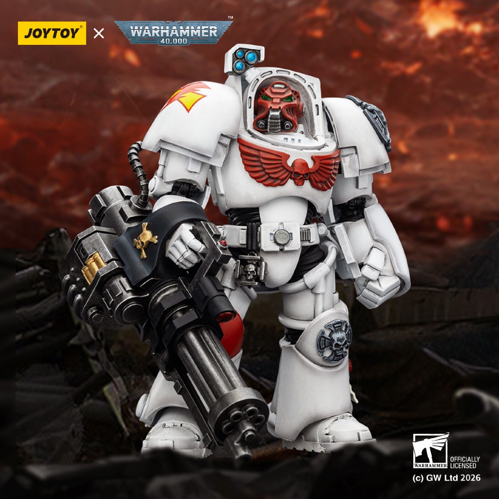 White Scars Terminator 3 with Power Fist and Assault Cannon - main product image