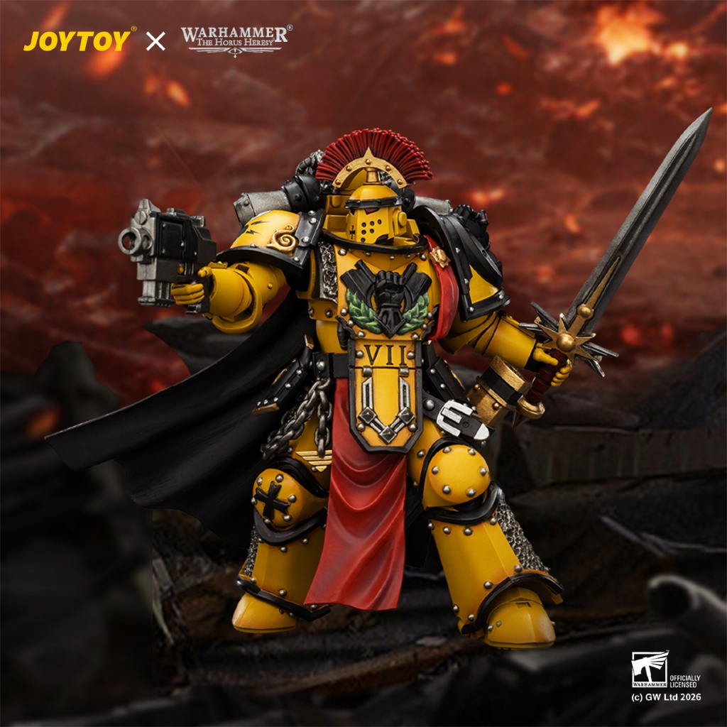 Imperial Fists Legion Praetor in Mk III Armour with Power Sword and Bolt Pistol - main product image