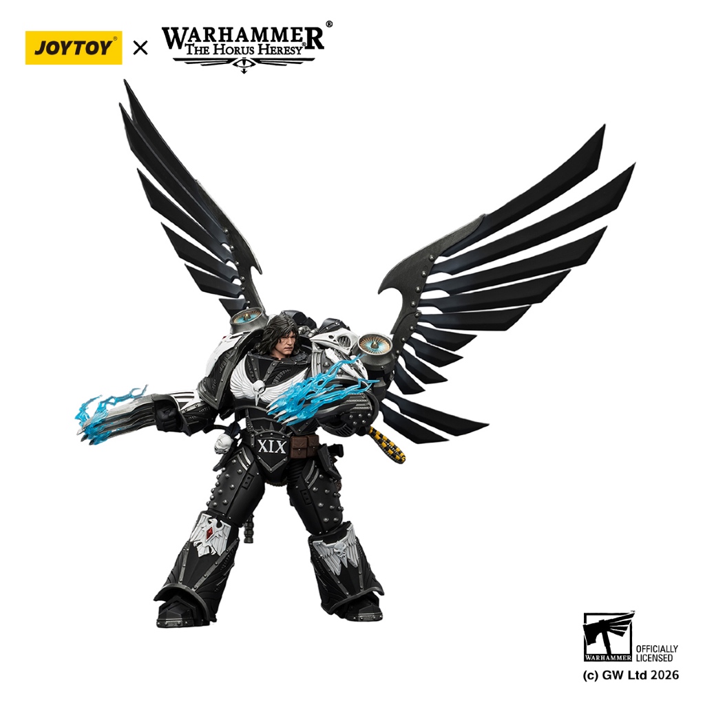 Raven Guard Corvus Corax, Primarch of the XIX Legion with artificer-crafted lightning talons, archaeotech pistols, and whip - view 5