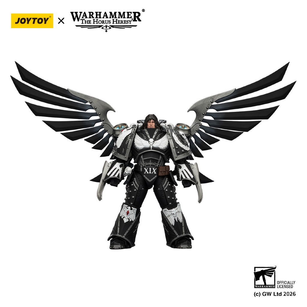 Raven Guard Corvus Corax, Primarch of the XIX Legion with artificer-crafted lightning talons, archaeotech pistols, and whip - view 2