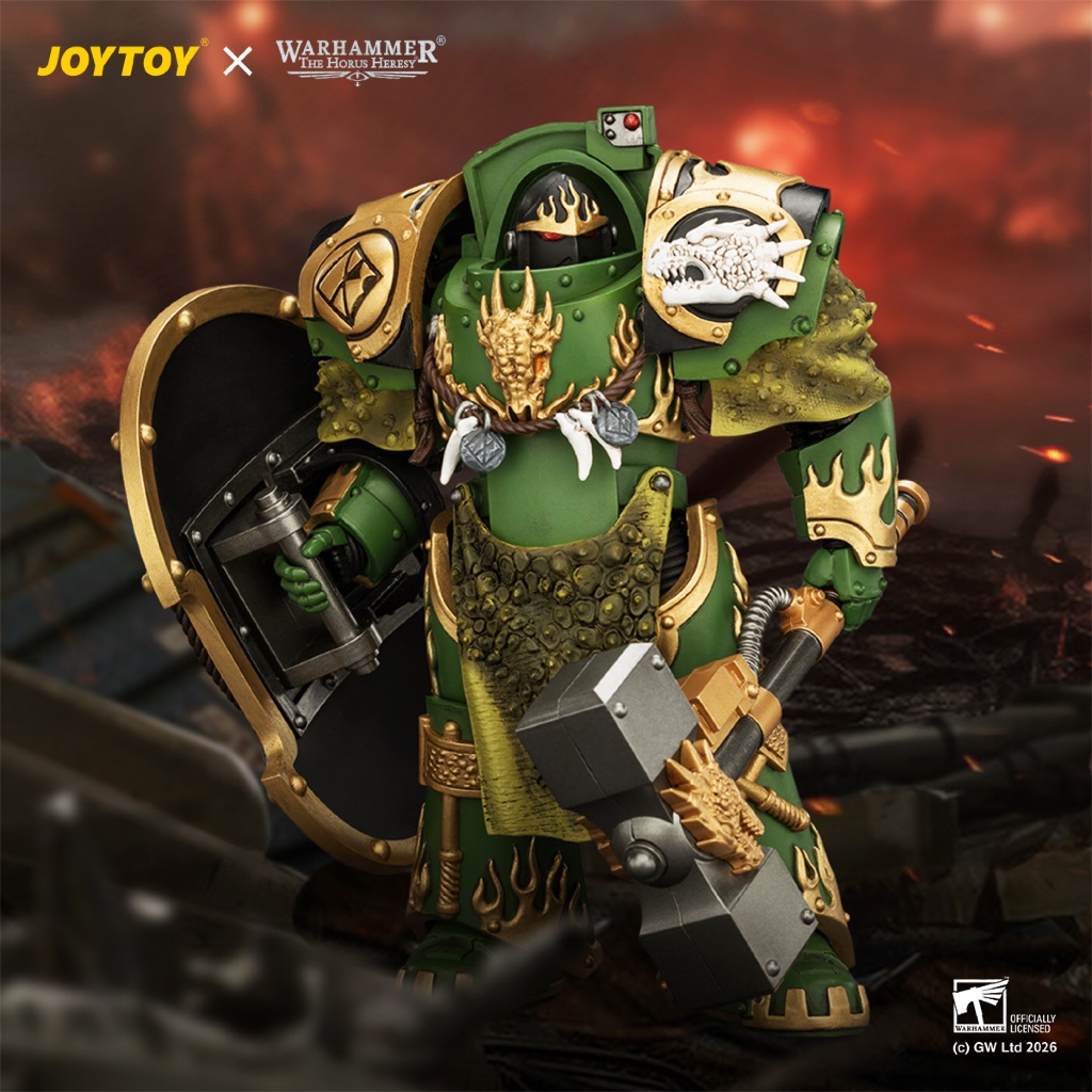 Salamanders Firedrake Terminator 1 with Thunder Hammer and Dragonscale Storm Shield - main product image
